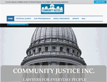 Tablet Screenshot of communityjusticeinc.org